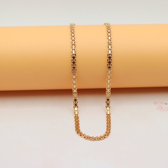 "Chunky Rose Gold Chain Necklace Bold & Stylish Look, XPNL0131 - Picture 4 of 12